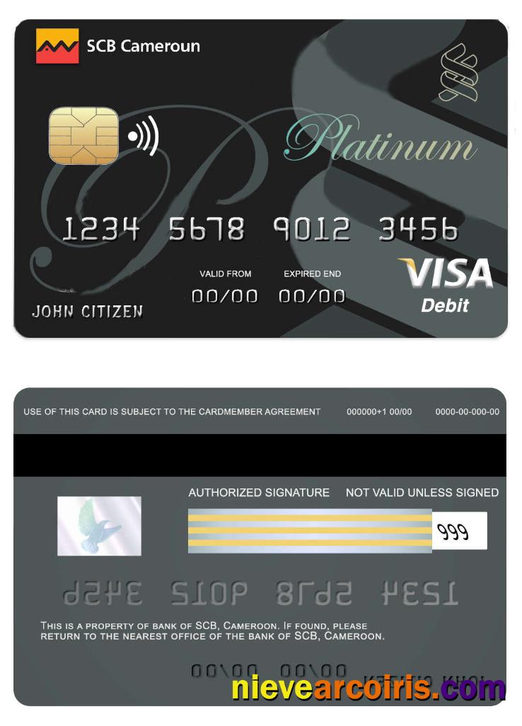 Cameroon SCB bank visa card